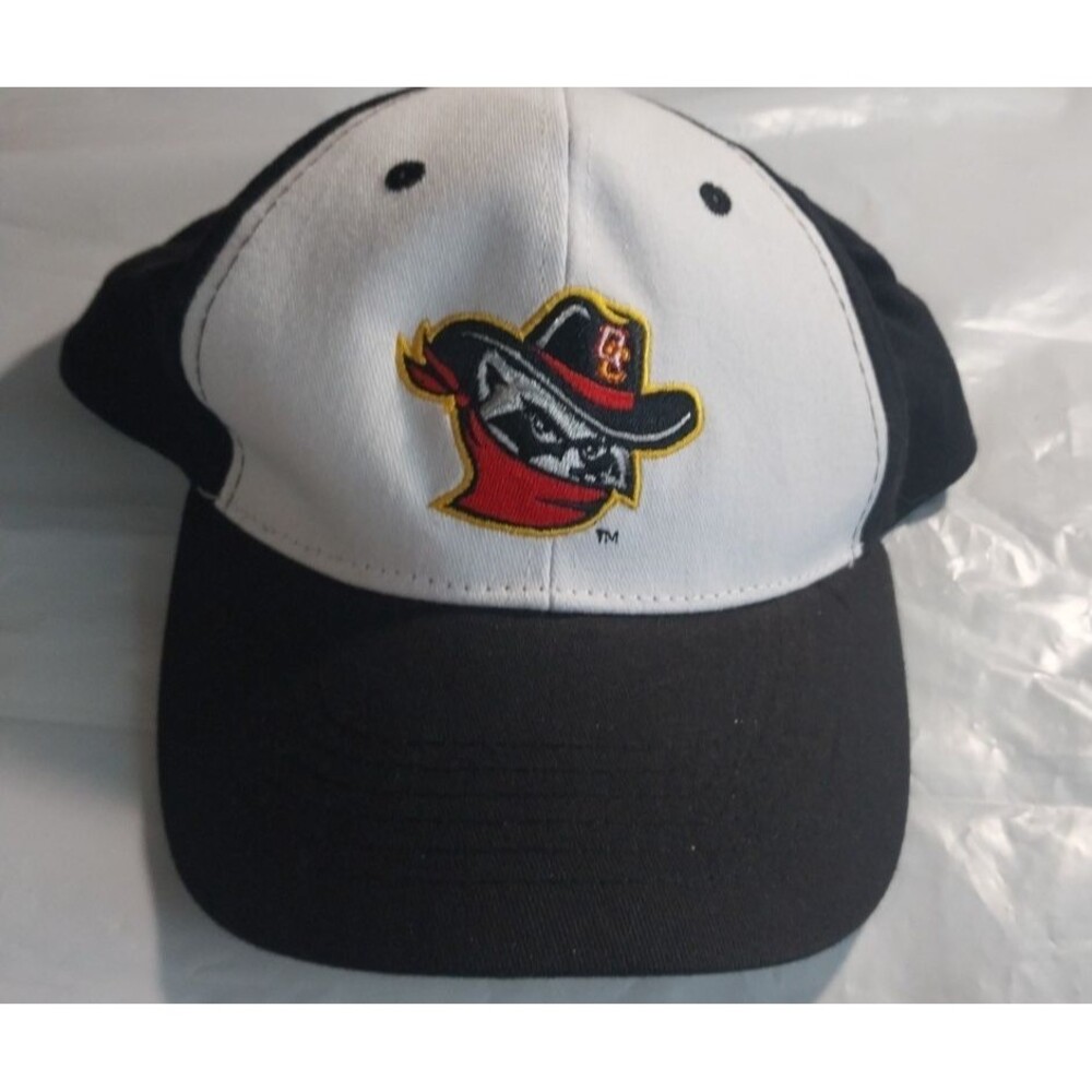 Quad City River Bandits Adjustable Hat Cap Men MiLB Baseball Black White